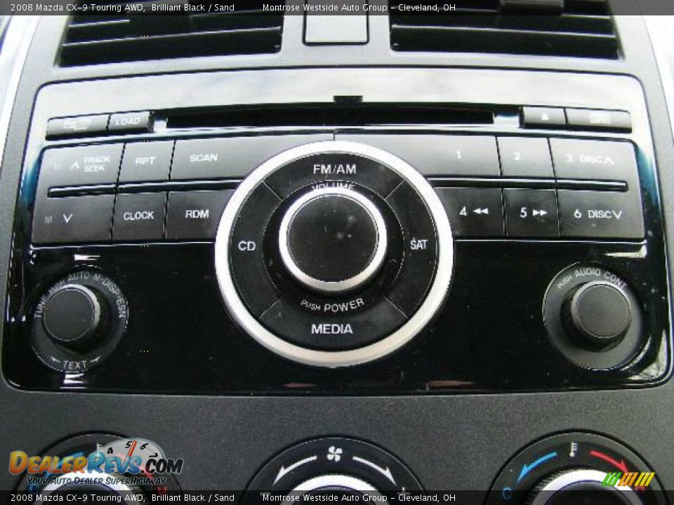 2008 Mazda CX-9 Touring AWD Brilliant Black / Sand Photo #23