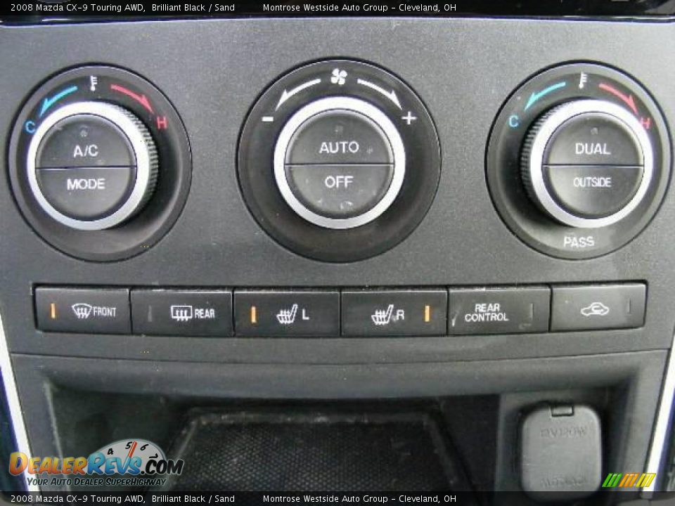 2008 Mazda CX-9 Touring AWD Brilliant Black / Sand Photo #24