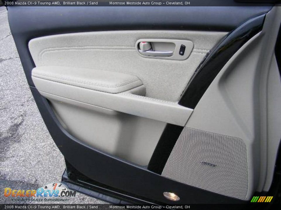 2008 Mazda CX-9 Touring AWD Brilliant Black / Sand Photo #27