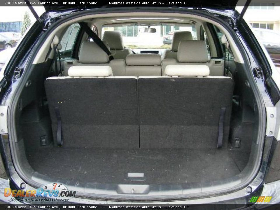 2008 Mazda CX-9 Touring AWD Brilliant Black / Sand Photo #29