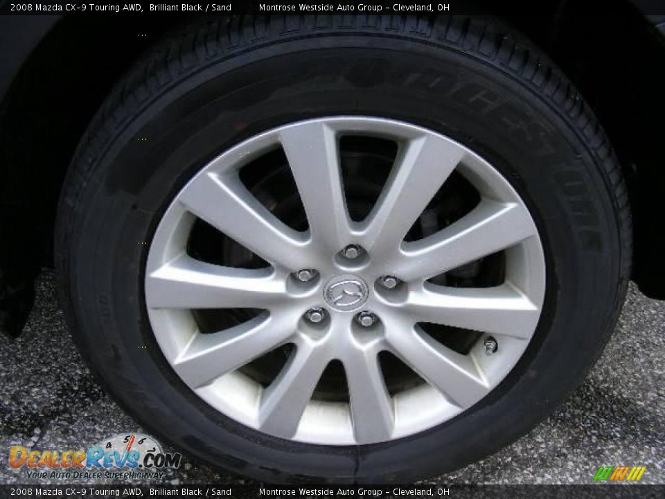 2008 Mazda CX-9 Touring AWD Brilliant Black / Sand Photo #30