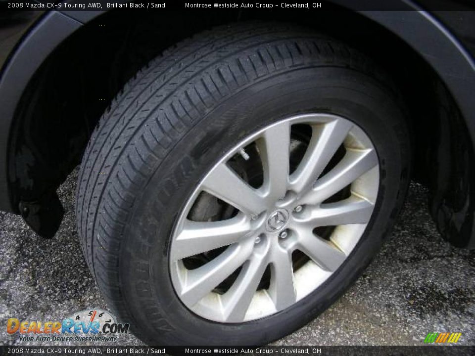 2008 Mazda CX-9 Touring AWD Brilliant Black / Sand Photo #31
