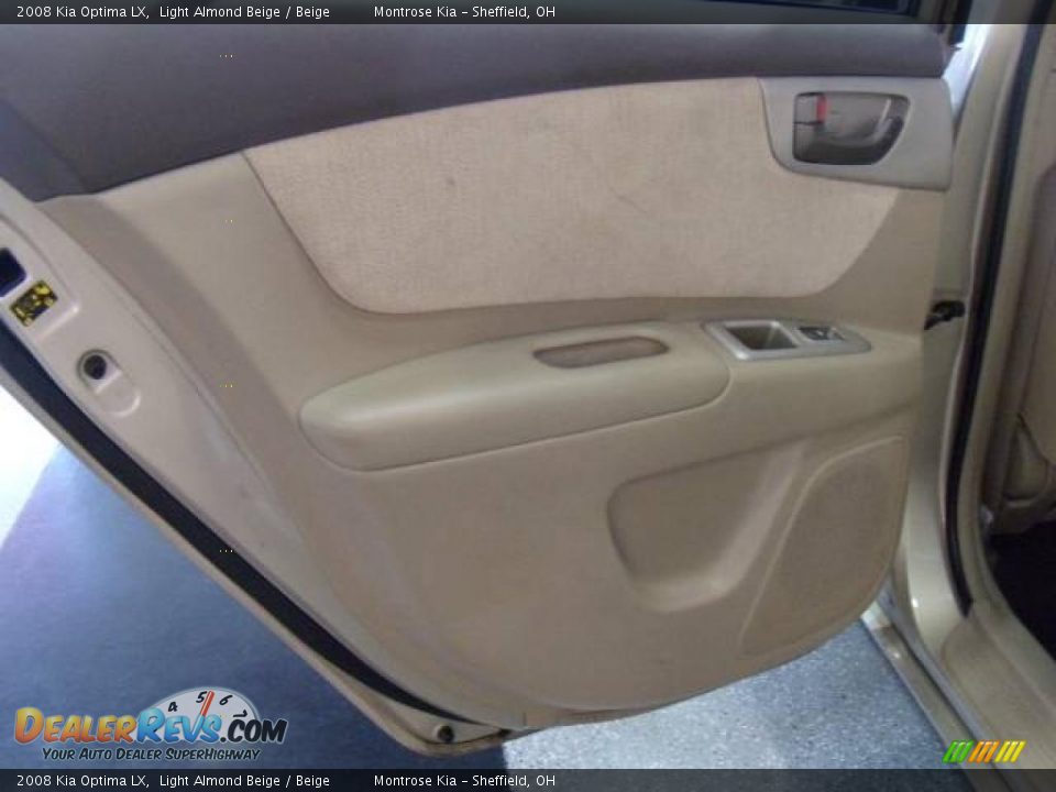 2008 Kia Optima LX Light Almond Beige / Beige Photo #17