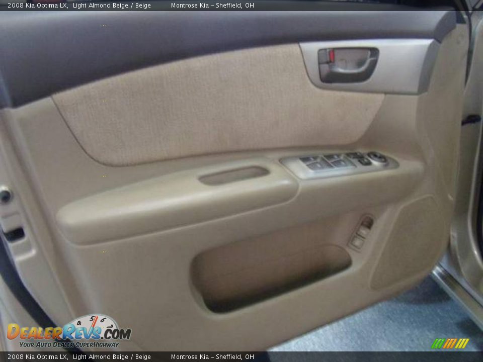 2008 Kia Optima LX Light Almond Beige / Beige Photo #18