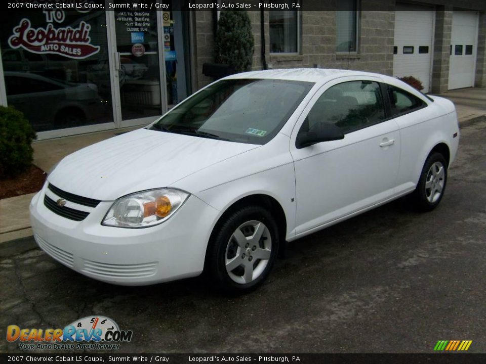 2007 Chevrolet Cobalt LS Coupe Summit White / Gray Photo #1