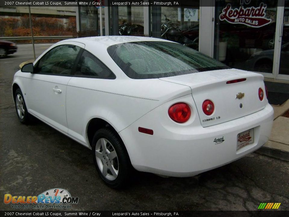 2007 Chevrolet Cobalt LS Coupe Summit White / Gray Photo #3