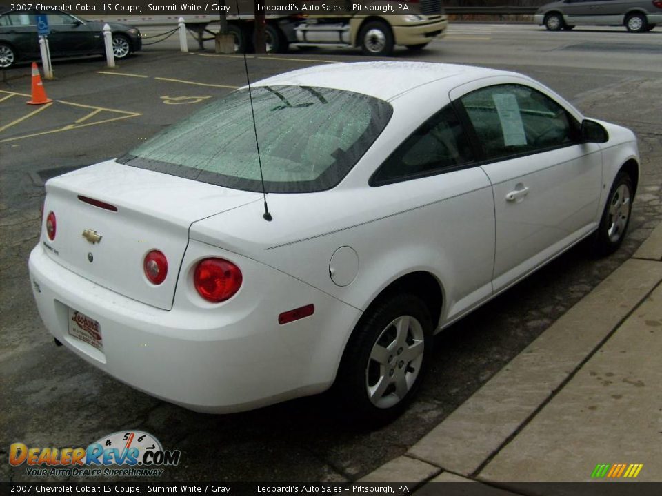 2007 Chevrolet Cobalt LS Coupe Summit White / Gray Photo #5