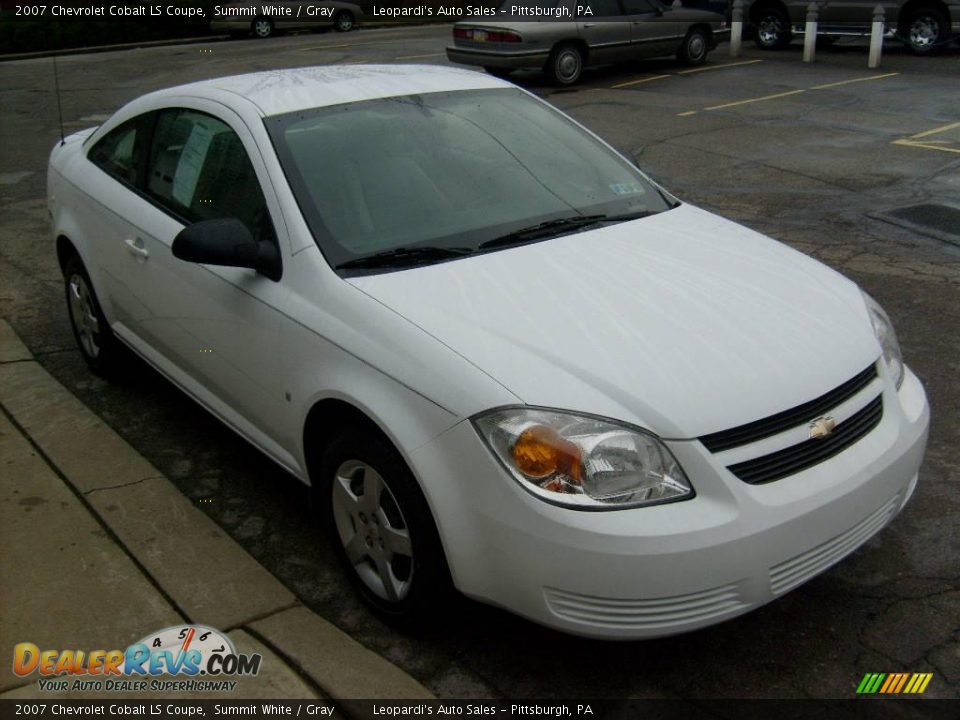 2007 Chevrolet Cobalt LS Coupe Summit White / Gray Photo #6