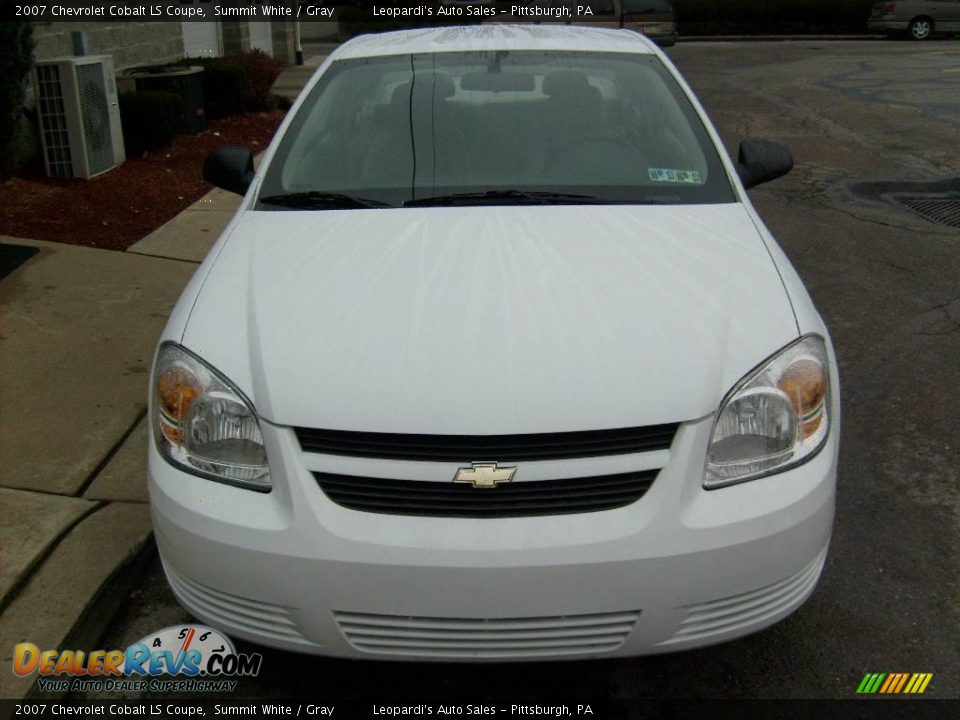 2007 Chevrolet Cobalt LS Coupe Summit White / Gray Photo #7