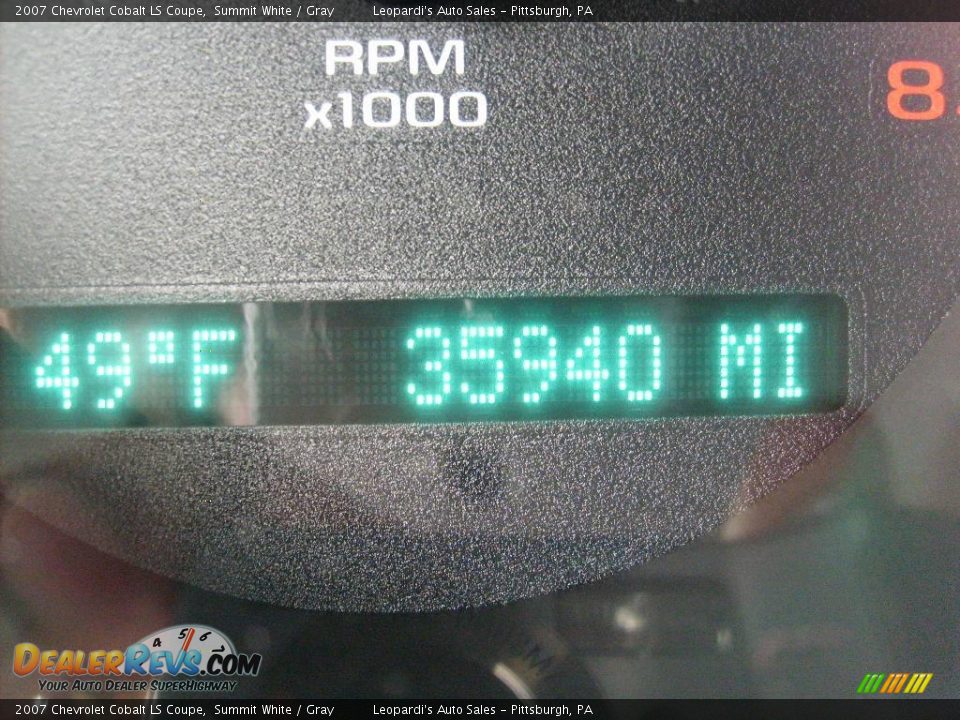 2007 Chevrolet Cobalt LS Coupe Summit White / Gray Photo #15