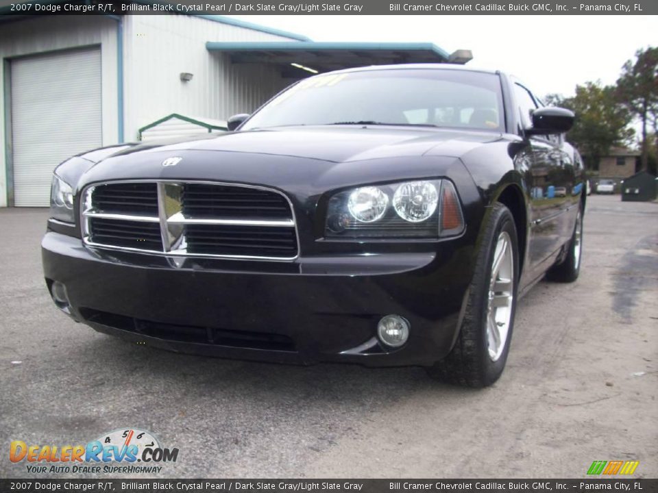 2007 Dodge Charger R/T Brilliant Black Crystal Pearl / Dark Slate Gray/Light Slate Gray Photo #3