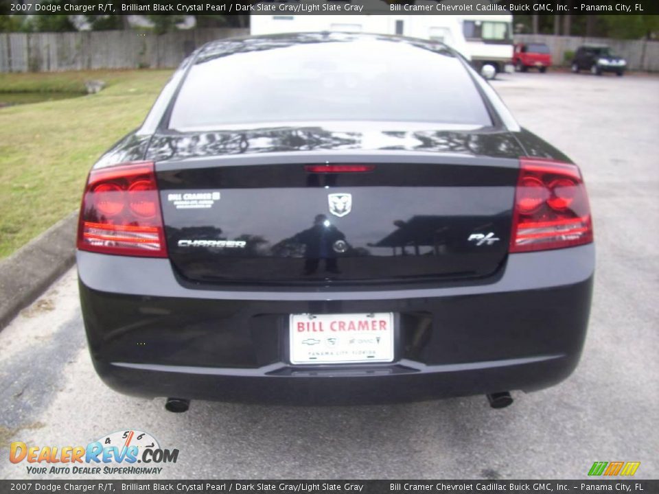 2007 Dodge Charger R/T Brilliant Black Crystal Pearl / Dark Slate Gray/Light Slate Gray Photo #4