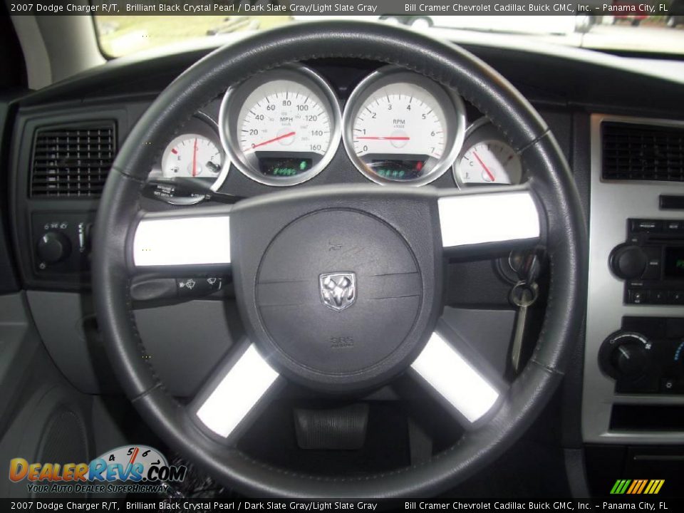 2007 Dodge Charger R/T Brilliant Black Crystal Pearl / Dark Slate Gray/Light Slate Gray Photo #6
