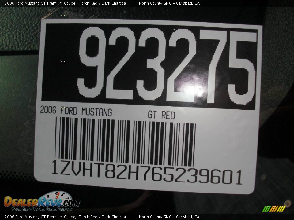 2006 Ford Mustang GT Premium Coupe Torch Red / Dark Charcoal Photo #6