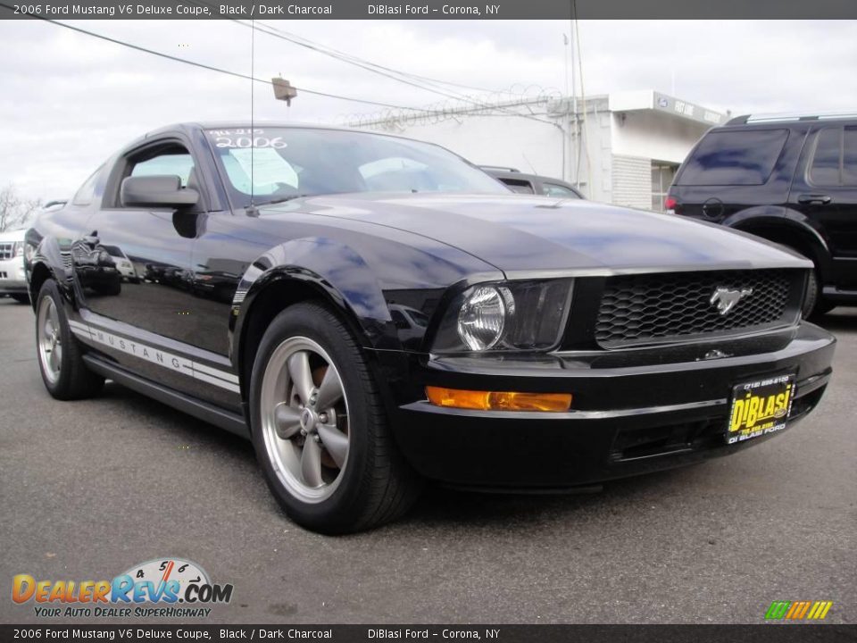 2006 Ford Mustang V6 Deluxe Coupe Black / Dark Charcoal Photo #8