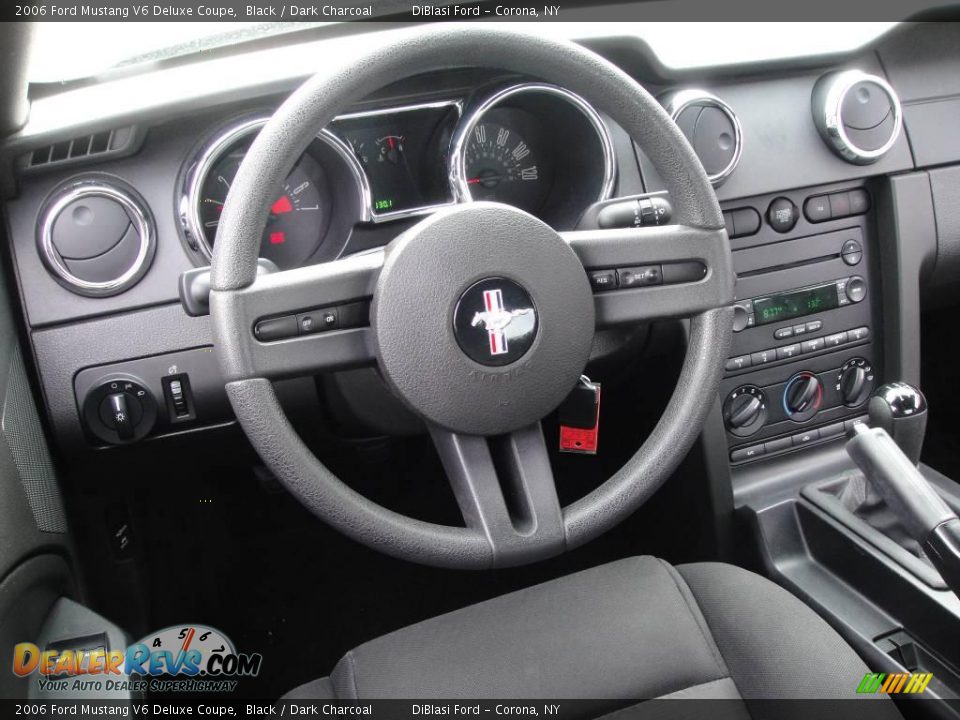 2006 Ford Mustang V6 Deluxe Coupe Black / Dark Charcoal Photo #15