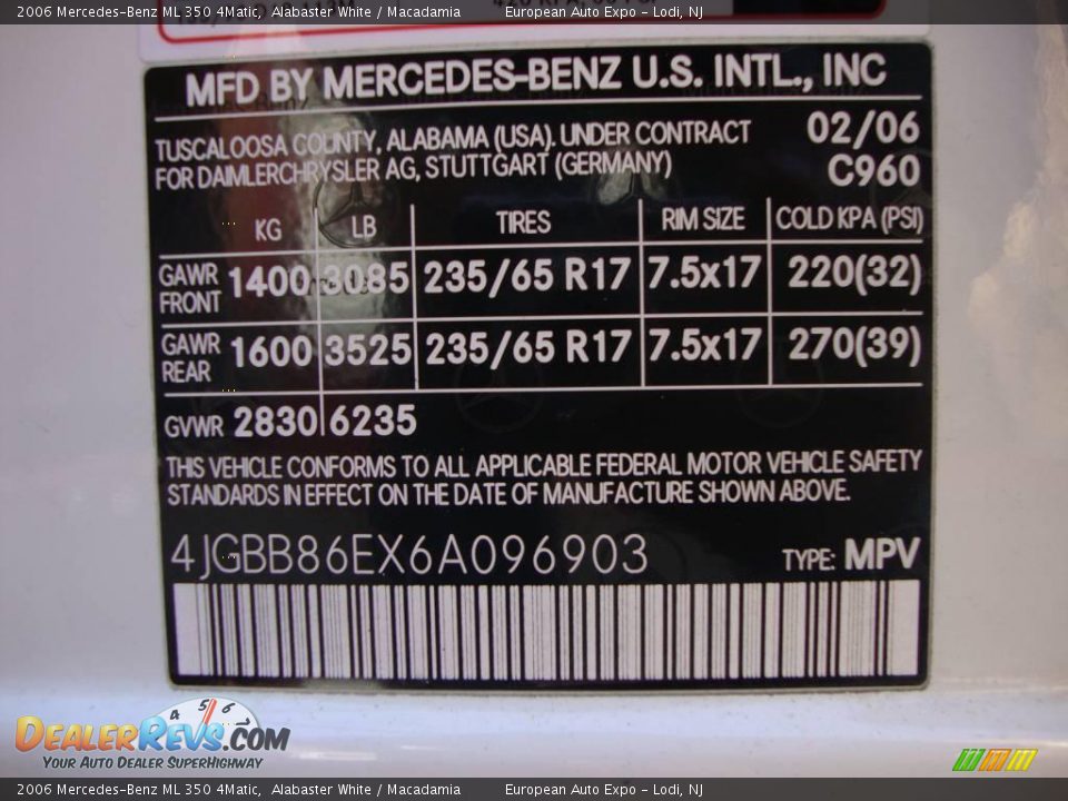 2006 Mercedes-Benz ML 350 4Matic Alabaster White / Macadamia Photo #17