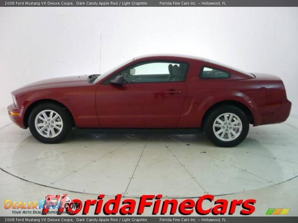 2008 Ford Mustang V6 Deluxe Coupe Dark Candy Apple Red / Light Graphite Photo #3