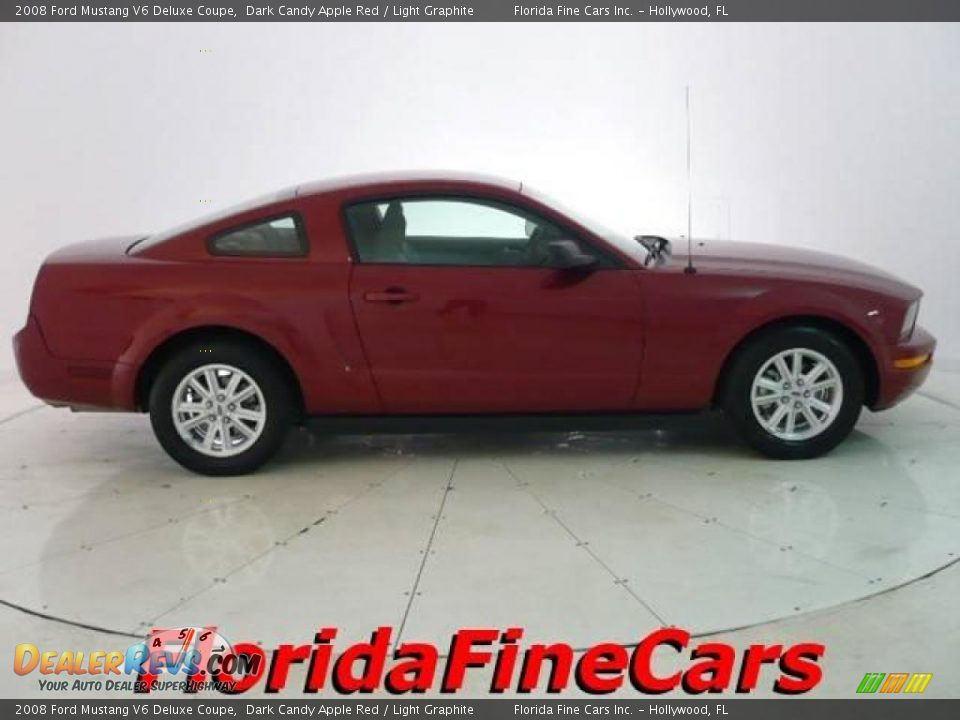 2008 Ford Mustang V6 Deluxe Coupe Dark Candy Apple Red / Light Graphite Photo #4