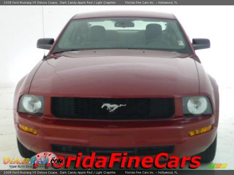 2008 Ford Mustang V6 Deluxe Coupe Dark Candy Apple Red / Light Graphite Photo #5
