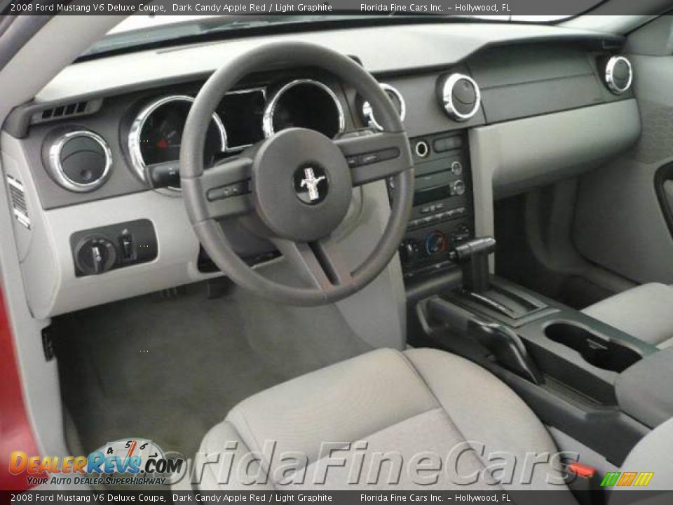 2008 Ford Mustang V6 Deluxe Coupe Dark Candy Apple Red / Light Graphite Photo #12