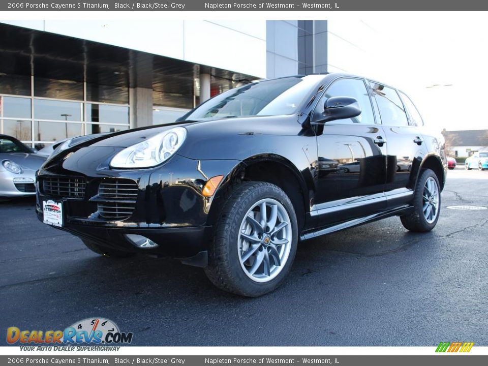 2006 Porsche Cayenne S Titanium Black / Black/Steel Grey Photo #1