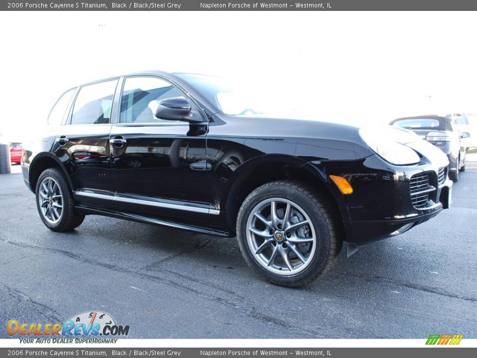 2006 Porsche Cayenne S Titanium Black / Black/Steel Grey Photo #3