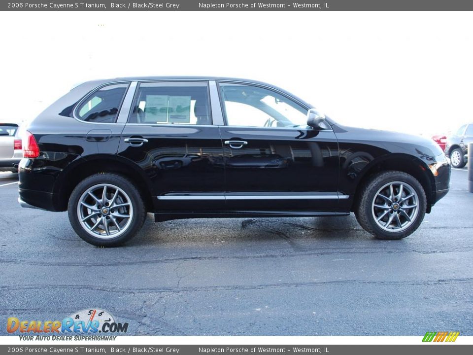 2006 Porsche Cayenne S Titanium Black / Black/Steel Grey Photo #4