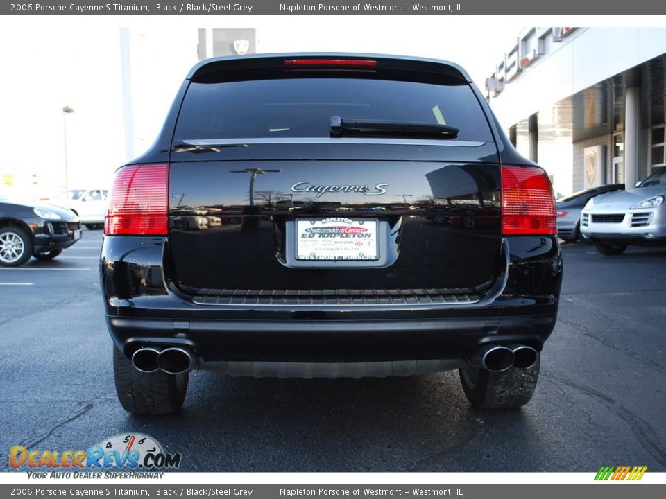 2006 Porsche Cayenne S Titanium Black / Black/Steel Grey Photo #6