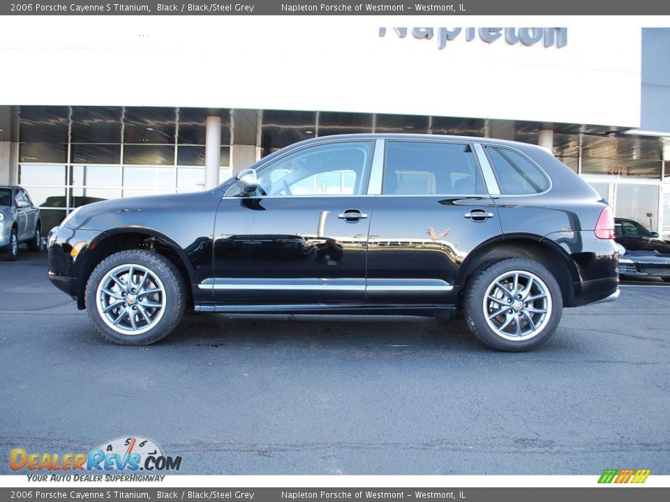 2006 Porsche Cayenne S Titanium Black / Black/Steel Grey Photo #8