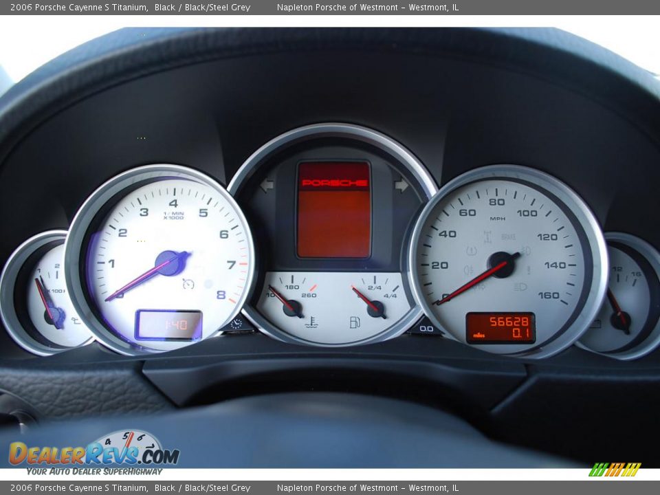 2006 Porsche Cayenne S Titanium Black / Black/Steel Grey Photo #10