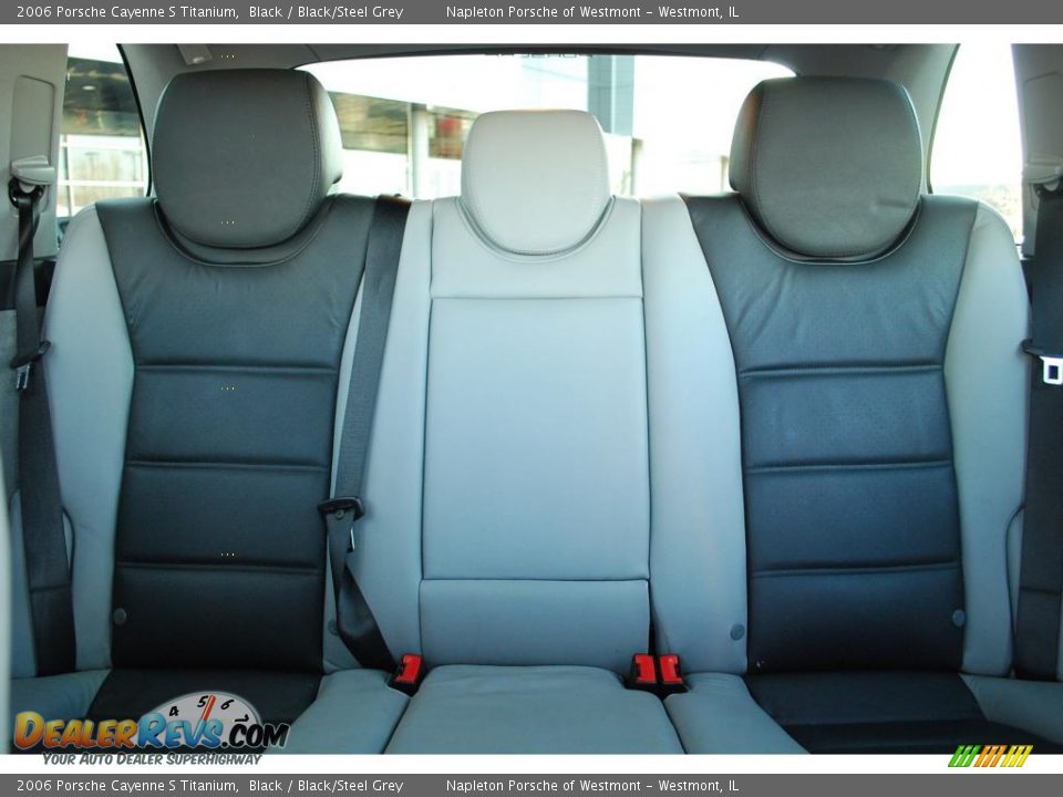 2006 Porsche Cayenne S Titanium Black / Black/Steel Grey Photo #13