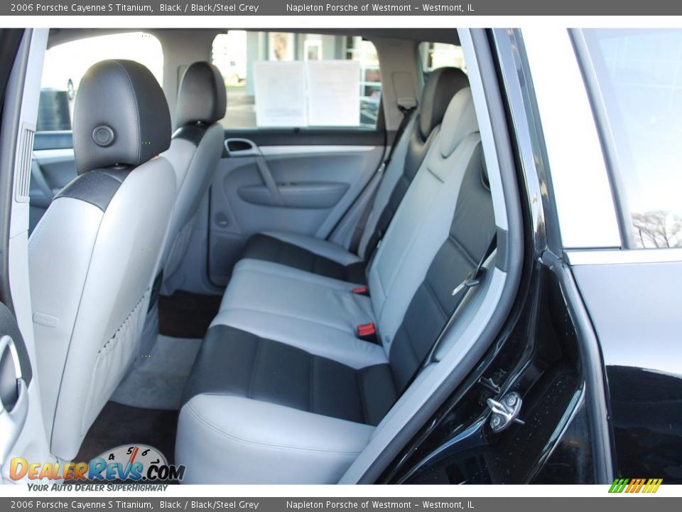 2006 Porsche Cayenne S Titanium Black / Black/Steel Grey Photo #14