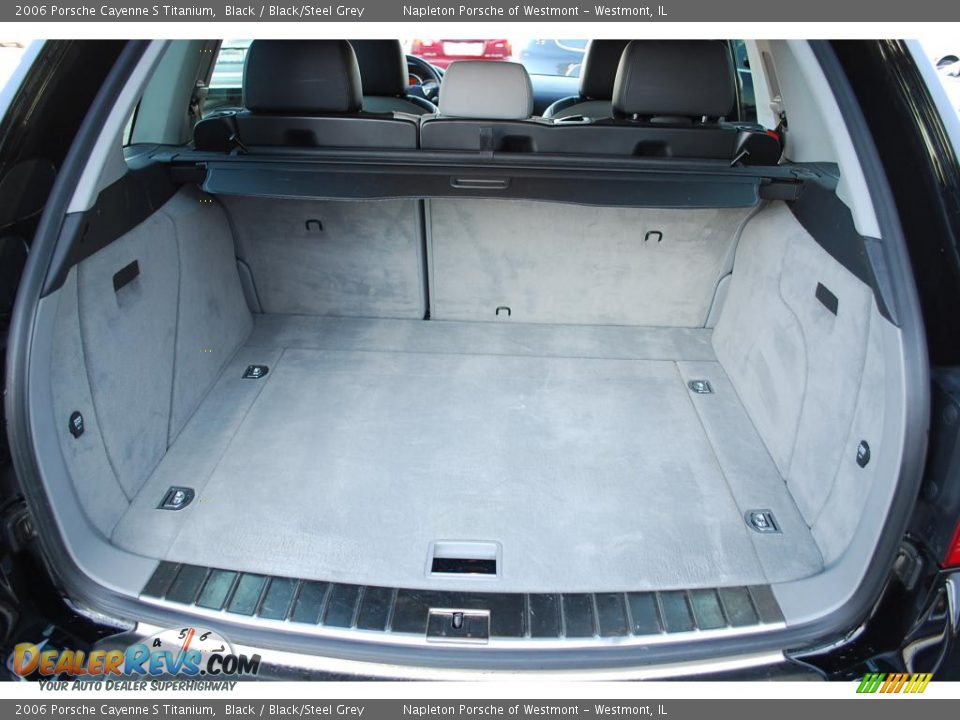 2006 Porsche Cayenne S Titanium Black / Black/Steel Grey Photo #15