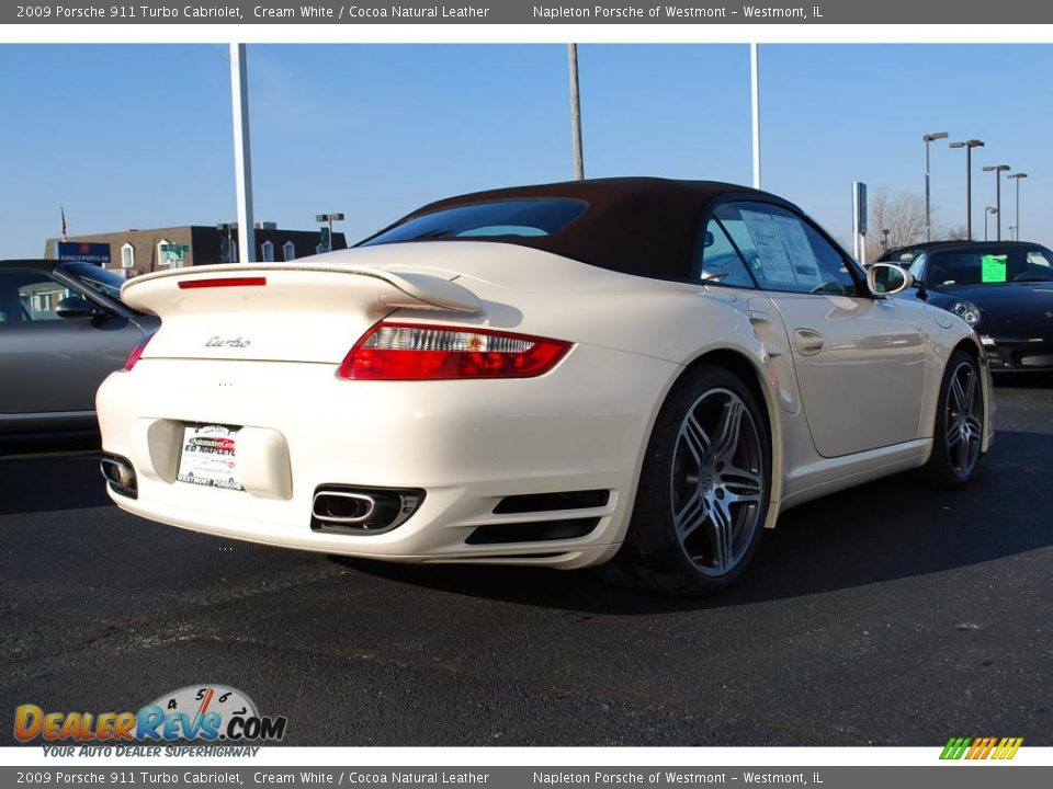 2009 Porsche 911 Turbo Cabriolet Cream White / Cocoa Natural Leather Photo #5