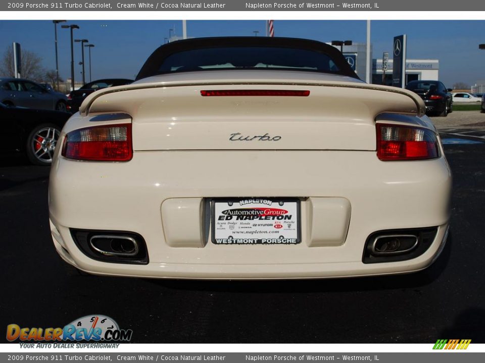 2009 Porsche 911 Turbo Cabriolet Cream White / Cocoa Natural Leather Photo #6