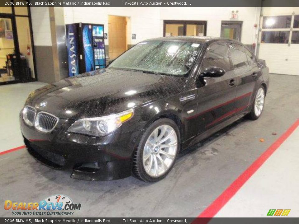 2006 BMW M5 Black Sapphire Metallic / Indianapolis Red Photo #2