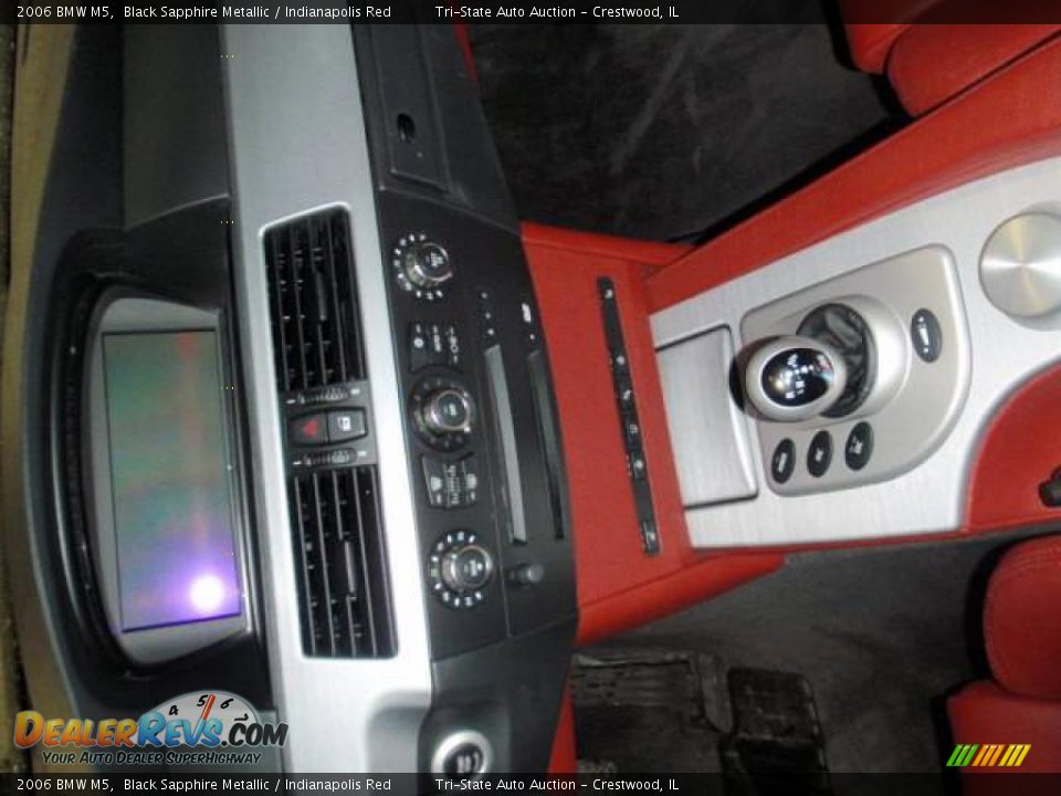 2006 BMW M5 Black Sapphire Metallic / Indianapolis Red Photo #4