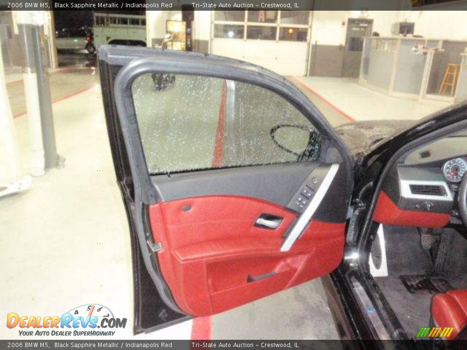 2006 BMW M5 Black Sapphire Metallic / Indianapolis Red Photo #5