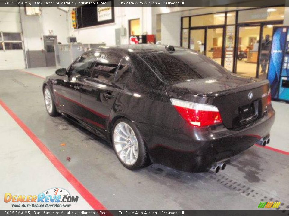 2006 BMW M5 Black Sapphire Metallic / Indianapolis Red Photo #7