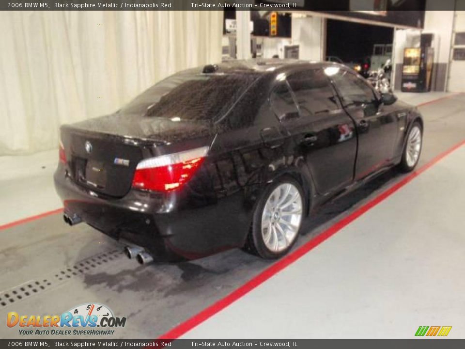 2006 BMW M5 Black Sapphire Metallic / Indianapolis Red Photo #8