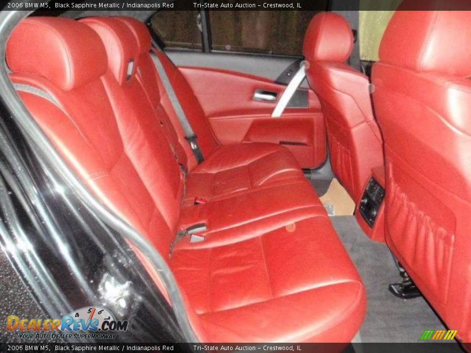 2006 BMW M5 Black Sapphire Metallic / Indianapolis Red Photo #9