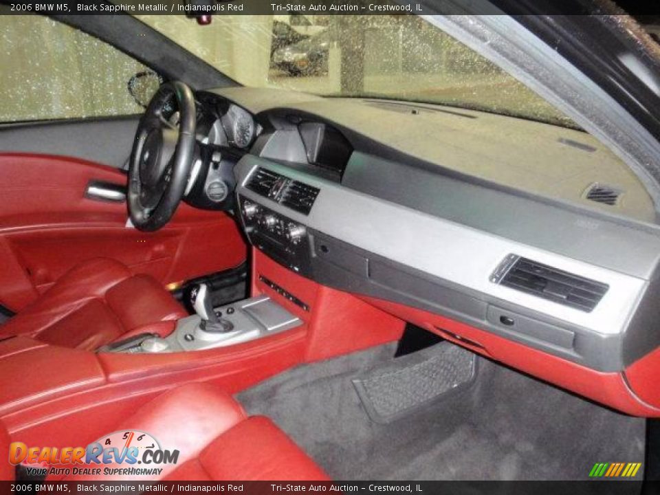2006 BMW M5 Black Sapphire Metallic / Indianapolis Red Photo #10