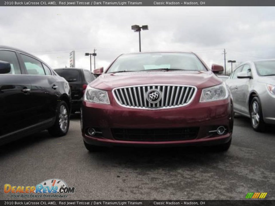 2010 Buick LaCrosse CXL AWD Red Jewel Tintcoat / Dark Titanium/Light Titanium Photo #2