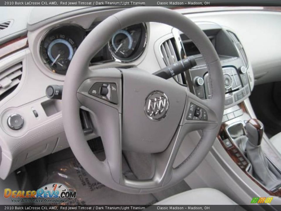 2010 Buick LaCrosse CXL AWD Red Jewel Tintcoat / Dark Titanium/Light Titanium Photo #9
