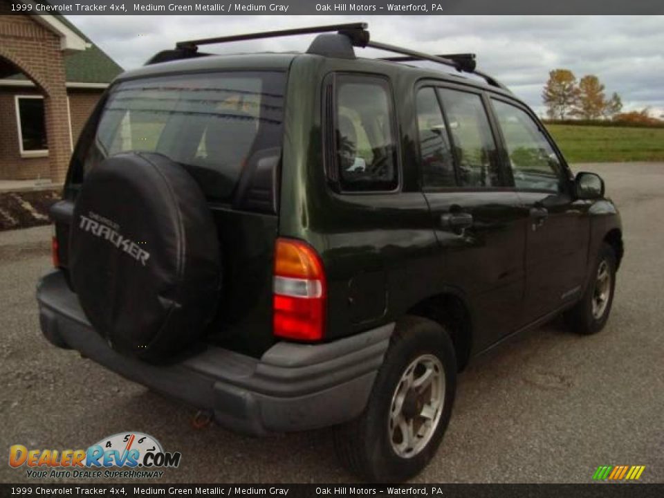 1999 Chevrolet Tracker 4x4 Medium Green Metallic / Medium Gray Photo #3