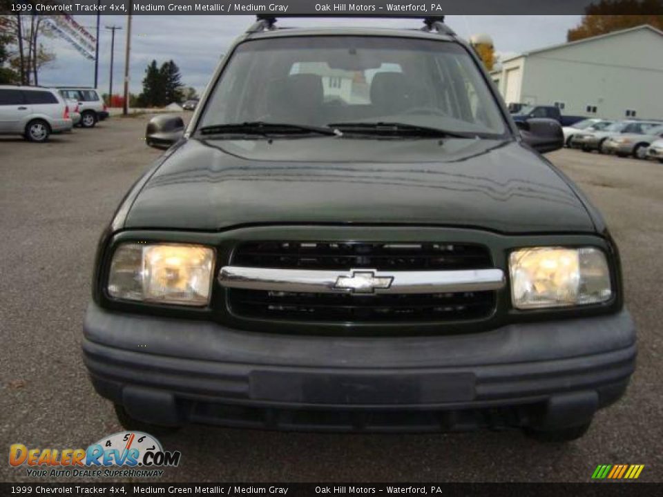 1999 Chevrolet Tracker 4x4 Medium Green Metallic / Medium Gray Photo #4