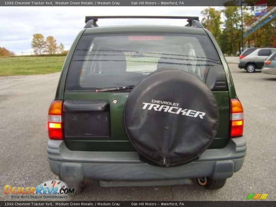 1999 Chevrolet Tracker 4x4 Medium Green Metallic / Medium Gray Photo #5