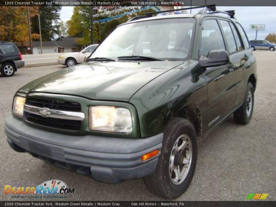 1999 Chevrolet Tracker 4x4 Medium Green Metallic / Medium Gray Photo #6
