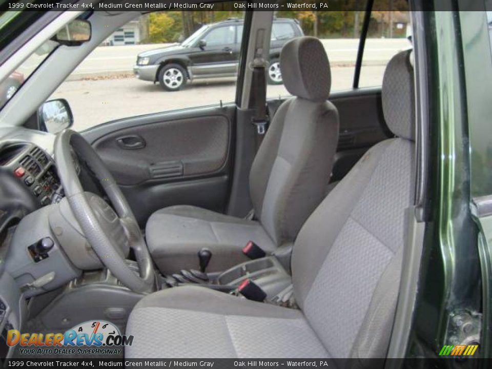 1999 Chevrolet Tracker 4x4 Medium Green Metallic / Medium Gray Photo #10